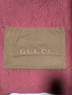 Gucci Brown Dust Bag with Gold Logo